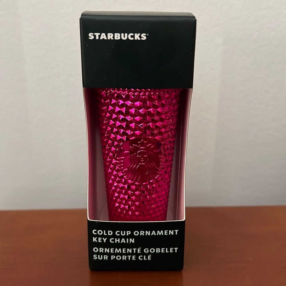 Starbucks cold cup sangria bling holiday ornament keychain